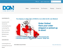 Tablet Screenshot of dgm-laminating.com